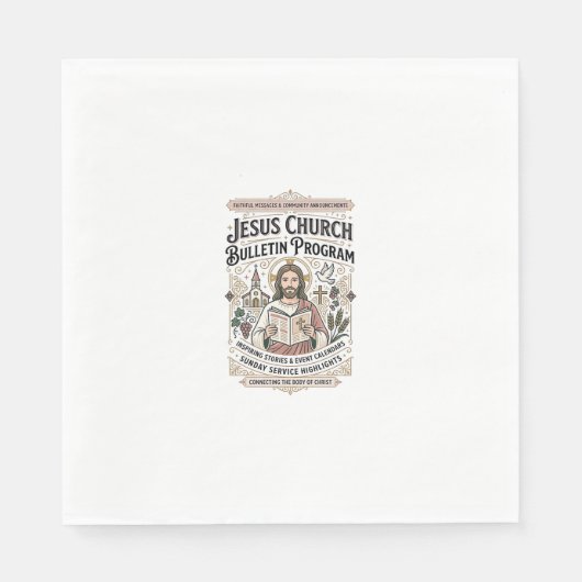 Jesus-Kirche Mitteilungsblatt Programm Jesus-Kirch Serviette (Vorderseite)