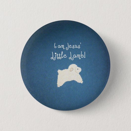 Jesus' Kleines Lamm Button (Vorderseite)