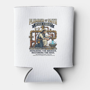 Jesus Klempner Grafik T-Shirt Christliche Kunst_1 Dosenkühler