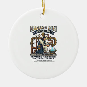 Jesus Klempner Grafik T-Shirt Christliche Kunst_1 Keramik Ornament