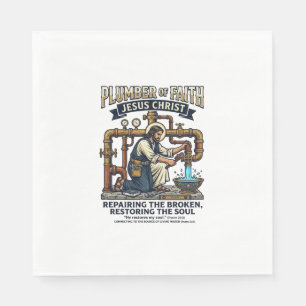 Jesus Klempner Grafik T-Shirt Christliche Kunst_1 Serviette