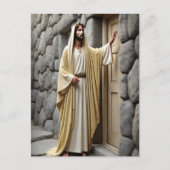 Jesus klopft an der antiken Tür Postkarte (Vorderseite)