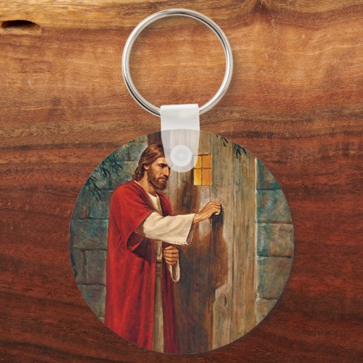 Jesus klopft an der Tür Schlüsselanhänger (Vorderseite)