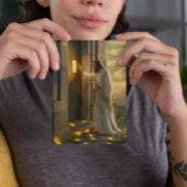 Jesus klopft an einer rustikalen Tür Karte