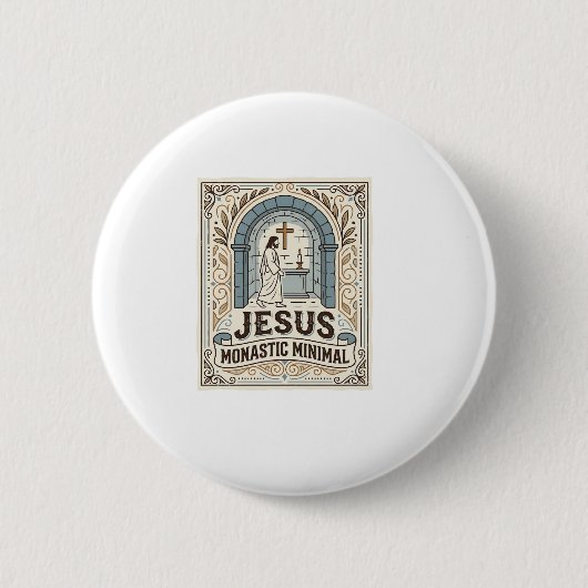 Jesus Kloster Minimal Jesus Kloster Minimal Chri Button (Vorderseite)