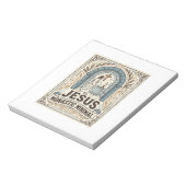 Jesus Kloster Minimal Jesus Kloster Minimal Chri Notizblock (Rotiert)