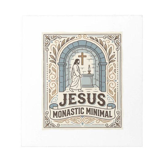 Jesus Kloster Minimal Jesus Kloster Minimal Chri Notizblock (Vorderseite)