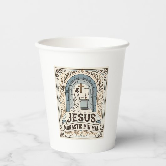 Jesus Kloster Minimal Jesus Kloster Minimal Chri Pappbecher (Vorderseite)