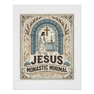 Jesus Kloster Minimal Jesus Kloster Minimal Chri Poster