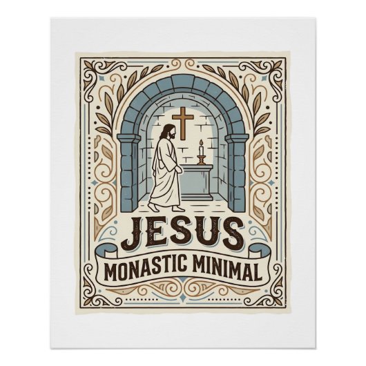 Jesus Kloster Minimal Jesus Kloster Minimal Chri Poster (Vorderseite)