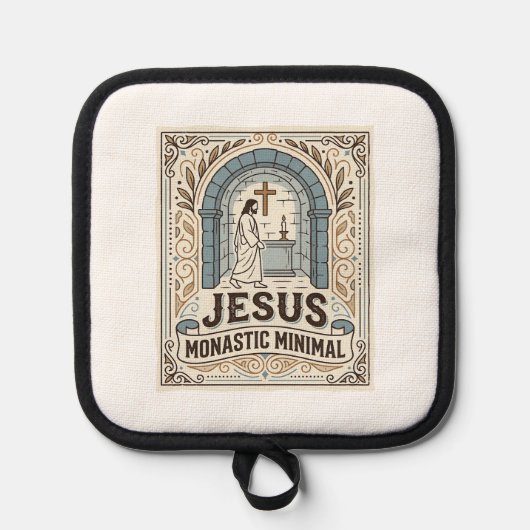 Jesus Kloster Minimal Jesus Kloster Minimal Chri Topflappen (Vorderseite)