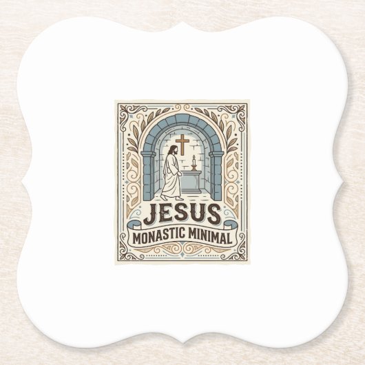 Jesus Kloster Minimal Jesus Kloster Minimal Chri Untersetzer (Vorderseite)