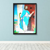 JESUS KNOCKS Leinwand (Insitu (Holzboden))