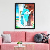 JESUS KNOCKS Leinwand (Insitu (Wohnzimmer))