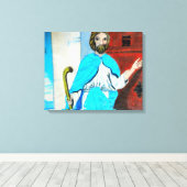 JESUS KNOCKS Leinwand (Insitu (Holzboden))