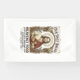 Jesus-Kochbuch Rezeptkarte Ästhetisches Vintage-Sh Banner