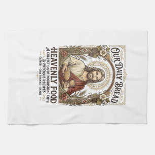 Jesus-Kochbuch Rezeptkarte Ästhetisches Vintage-Sh Geschirrtuch