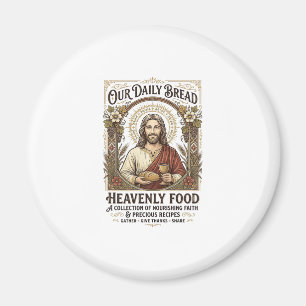 Jesus-Kochbuch Rezeptkarte Ästhetisches Vintage-Sh Magnet