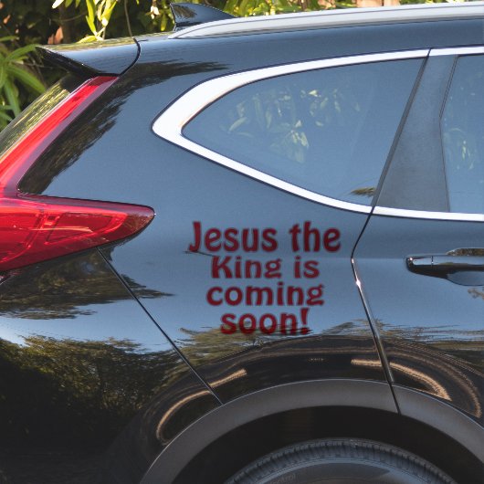 Jesus kommt aufkleber (Auto Seite)