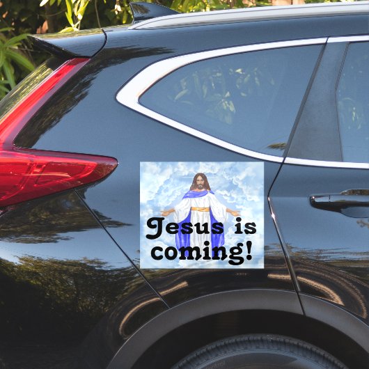 Jesus kommt! aufkleber (Auto Seite)