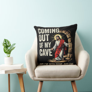 Jesus kommt aus meiner Höhle Kissen