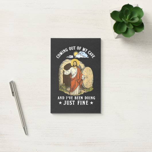 Jesus kommt aus meiner Höhle Post-it Klebezettel (Büro)
