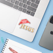 Jesus kommt bald aufkleber (Laptop mit iPhone)