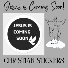 Jesus kommt bald _dove Classic Round Sticker