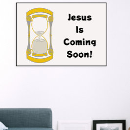 Jesus kommt bald Gold Hourglass Poster