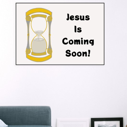 Jesus kommt bald Gold Hourglass Poster