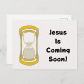 Jesus kommt bald Gold Hourglass Postkarte (Vorne/Hinten)