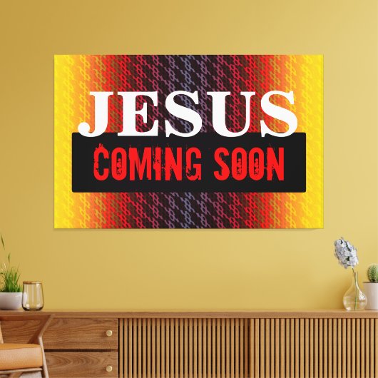 JESUS KOMMT BALD LEINWANDDRUCK (Insitu (Wohnzimmer))