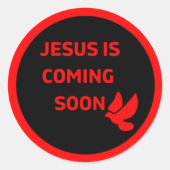Jesus kommt bald _red taube Sticker (Vorderseite)