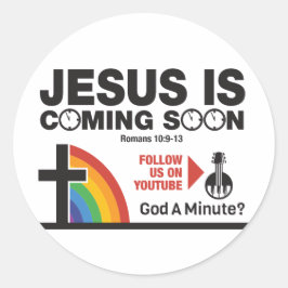 Jesus kommt bald rund 20 Aufkleber pro Blatt