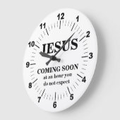 JESUS KOMMT BALD RUNDE CLOCK GROßE WANDUHR (Winkel)