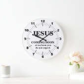 JESUS KOMMT BALD RUNDE CLOCK GROßE WANDUHR (Zuhause)