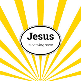 Jesus kommt bald schwarz, maßgeschneidert Vinyl Aufkleber