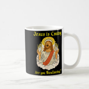 Jesus kommt, bist du Christ Jesus sagt aus Kaffeetasse