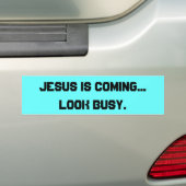 Jesus kommt, Blick-beschäftigter Autoaufkleber (Auf Auto)