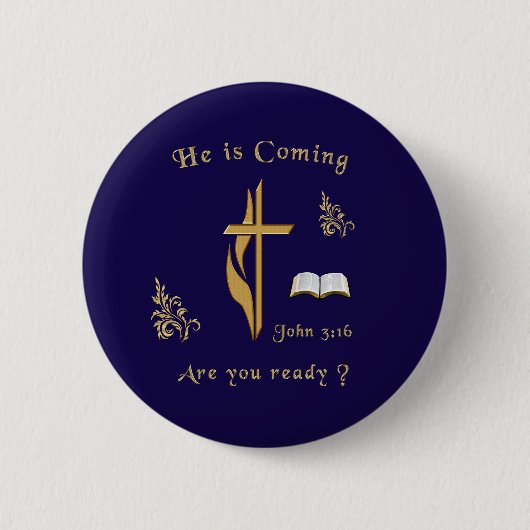 Jesus kommt button (Vorderseite)