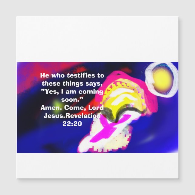 Jesus kommt magnetkarte (Vorderseite)