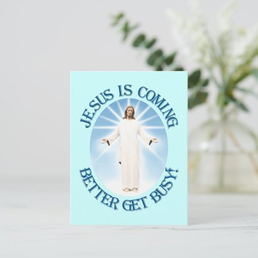 Jesus kommt postkarte (Stehend Vorderseite)