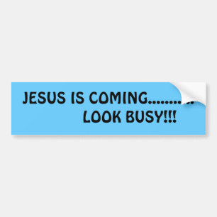 JESUS KOMMT ...........          SCHAUEN SIE!! AUTOAUFKLEBER