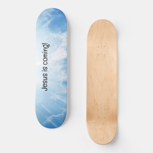 Jesus kommt! skateboard (Vorderseite)