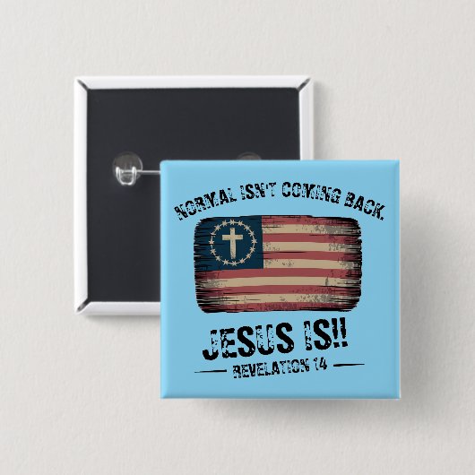 Jesus kommt zurück button (Vorne & Hinten)