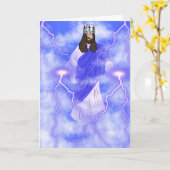 Jesus kommt zurück in den Wolken Gruß Karte (Gelbe Blume)