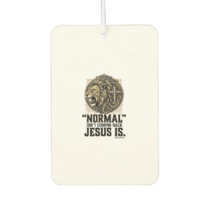 Jesus kommt zurück Löwe Kreuz Christliches T-Shirt Autolufterfrischer