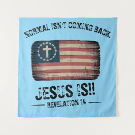 Jesus kommt zurück wandteppich