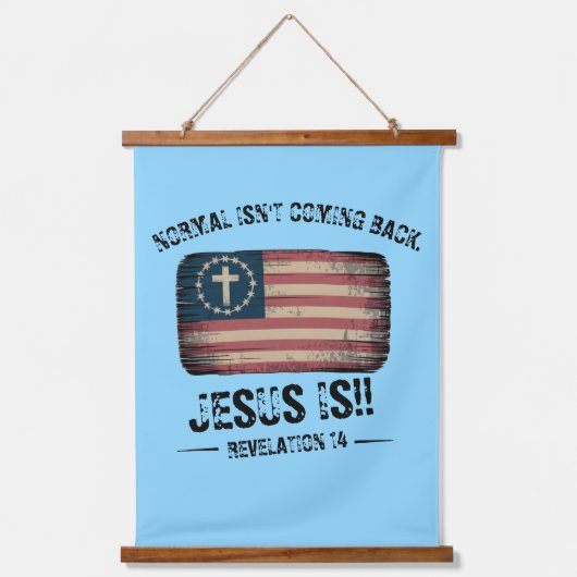 Jesus kommt zurück wandteppich mit holzrahmen (Vorderseite)