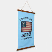 Jesus kommt zurück wandteppich mit holzrahmen (Gewinkelt)